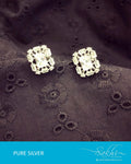 ASDR-8918 - Cream & Gold Pure Silver Earring