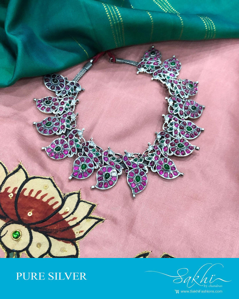 ASDS-014564 - Silver &  Pure Silver  Necklace