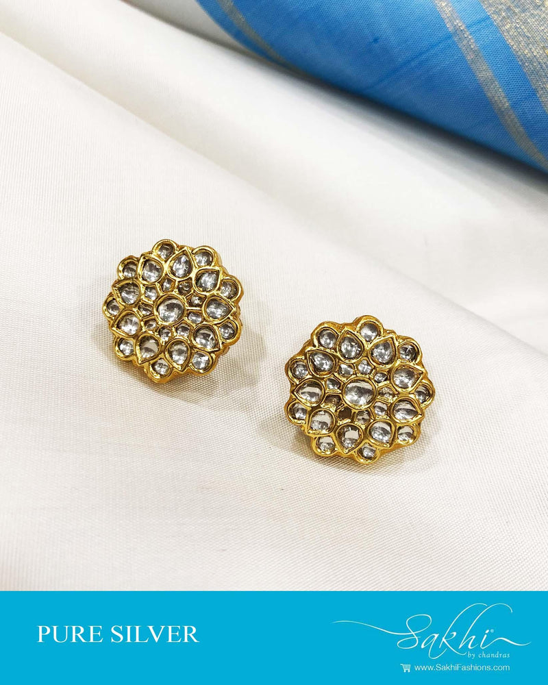 ASDS-0504 - Gold &  Pure Silver  Earring