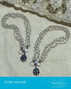ASDS-14129 - Silver &  Silver Anklet