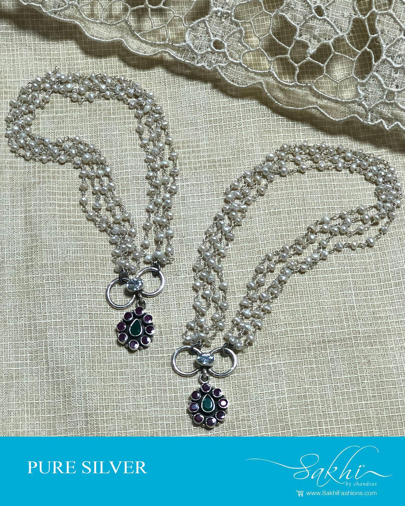 ASDS-14129 - Silver &  Silver Anklet
