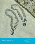 ASDS-14130 - Silver &  Silver Anklet