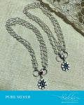 ASDS-14131 - Silver &  Silver Anklet