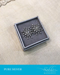 ASDS-14561 - Silver &  Pure Silver Earring