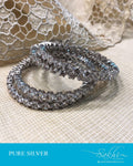 ASDS-14562 - Silver &  Pure Silver Bangle