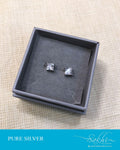 ASDS-14573 - Silver &  Pure Silver Earring