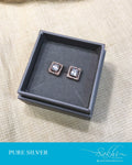 ASDS-14575 - Silver &  Pure Silver Earring