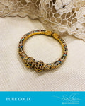 ASDS-16743 - Gold &  Gold Pearl Kundan Kada
