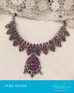 ASDS-17517 - Silver &  Pure Silver  Necklace
