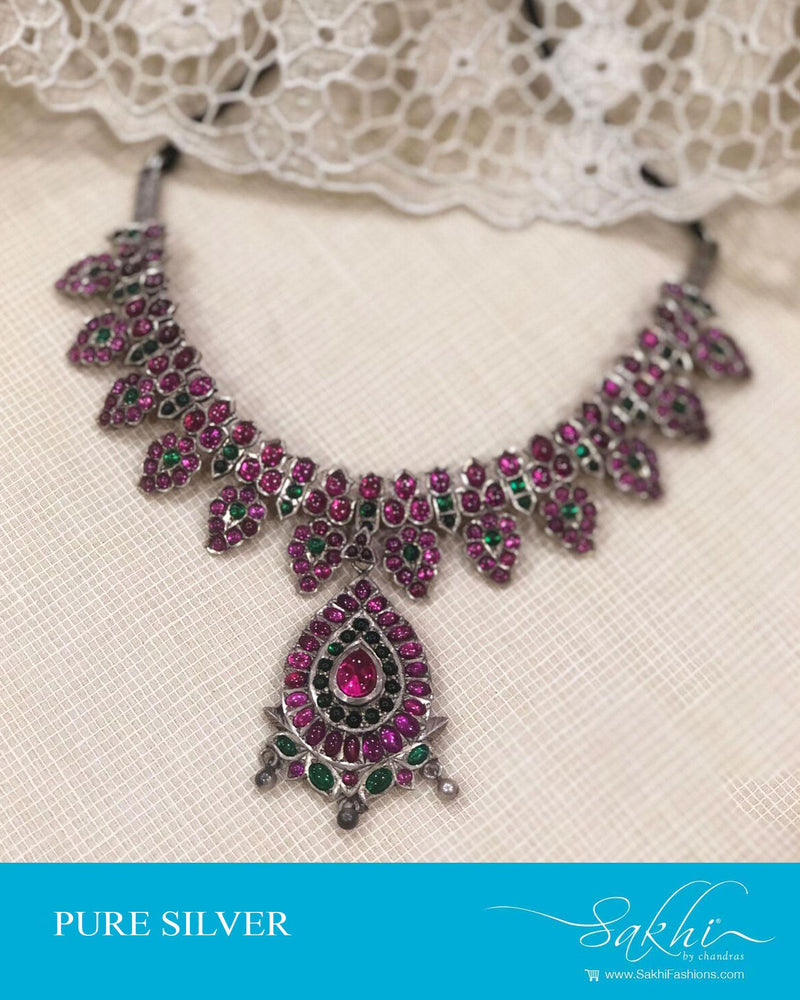 ASDS-17517 - Silver &  Pure Silver  Necklace