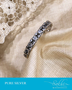 ASDS-18089 Silver Kundan Bangle