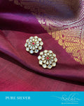 ASDS-201202 - Gold,White &  Pure Silver Earrings