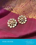 ASDS-201210 Kundan Silver studs