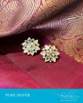ASDS-201221 - Gold,White &  Pure Silver Earrings