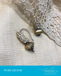 ASDS-29500 - Gold &  Pure Silver  Earring