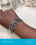 ASDS-41300 - Silver &  Pure Silver  Bangle