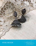 ASDS-41308 - Silver &  Pure Silver  Earring