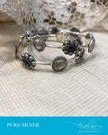 ASDS-41350 - Silver &  Pure Silver  Bangle