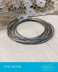 ASDS-41850 - Silver &  Pure Silver  Bangle