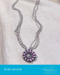 ASDS-44260 - Silver &  Pure Silver  Mala