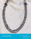 ASDS-45370 - Silver &  Pure Silver  Mala