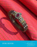 ASDS-90833 - Silver & Gold Pure Silver  Bangle