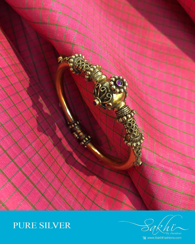 ASDS-90834 - Gold &  Pure Silver  Bangle