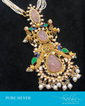 ASDS-90836 - Gold & Pearl Pure Silver  Mala