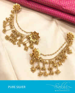 ASMS17-42215 Silver Gold Earring
