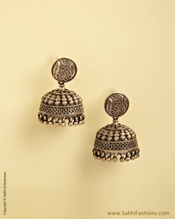 ASMSN-34980 - Silver &  Pure Silver Big Jumka