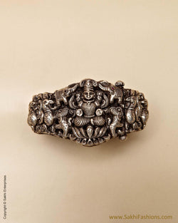 ASMSO-10332 - Silver &  Pure Silver Lakshmi Kada