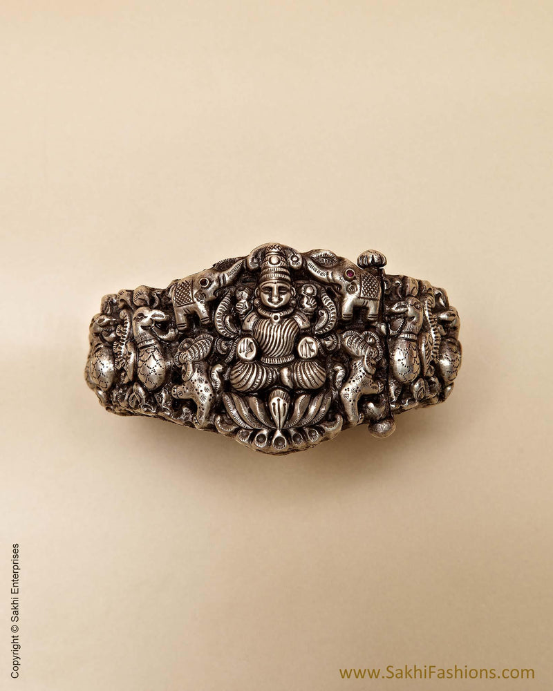 ASMSO-10332 - Silver &  Pure Silver Lakshmi Kada