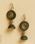 AT-0048 Green Terracotta Jhumka