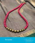 AT-R3680 - Pink & Gold Terracota Mala