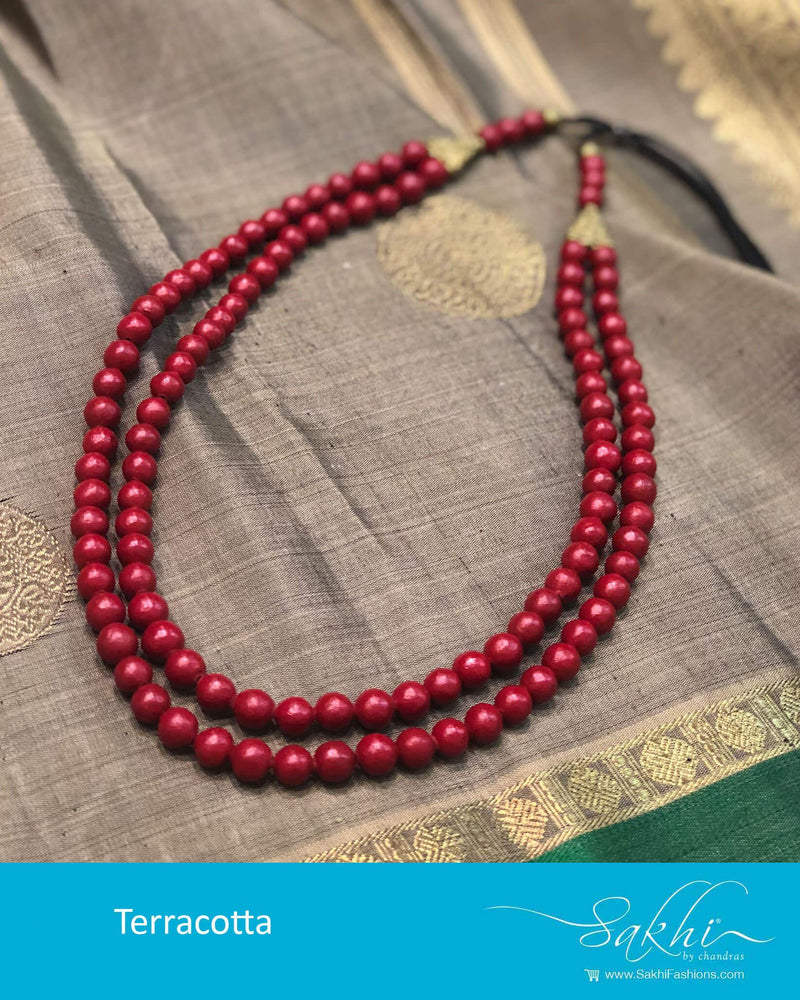 AT-R3682 - Red & Red Terracota Mala