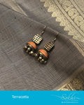 AT-R6606 - Gold & Orange Terracota Earring