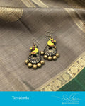 AT-R6615 - Yellow & Gold Terracota Earring