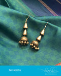 AT-R6621 - Antique  & Gold Terracota Earring