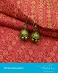 ATDP-16102 - Gold  Hook Hanging Jhumka