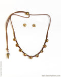 ATDP-21428 - Maroon & Gold Terracotta Mala