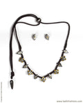 ATDP-21439 - Silver & Gold Terracotta Mala