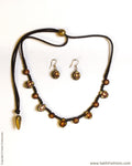 ATDP-21440 - Maroon & Gold Terracotta Mala