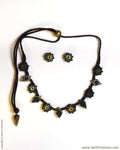 ATDP-21441 - Blue & Gold Terracotta Mala