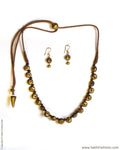 ATDP-21450 - Yellow & Gold Terracotta Mala