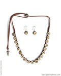 ATDP-21451 - Silver & Gold Terracotta Mala