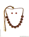 ATDP-21459 - Red & Black Terracotta Mala