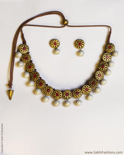 ATDP-21461 - Gold & Yellow Terracotta Mala