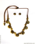 ATDP-21479 - Black & Gold Terracotta Mala