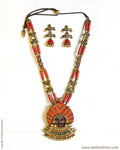 ATDP-21521 - Orange & Multi Terracotta Mala