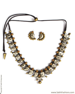 ATDP-21535 - Silver & Gold Terracotta Mala